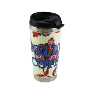 Tumbler Travel Mug w/Black Lid and Flip Tab - 15oz